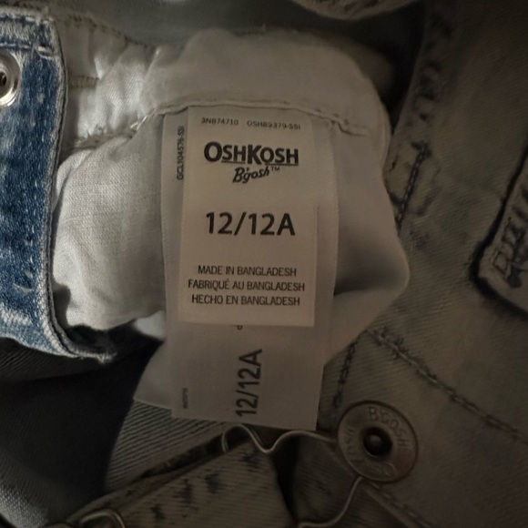 *NEW W/Tag Girls OshKosh Light Fade Blue Jeans Denim Overalls Jumper Dress - Picture 5 of 5